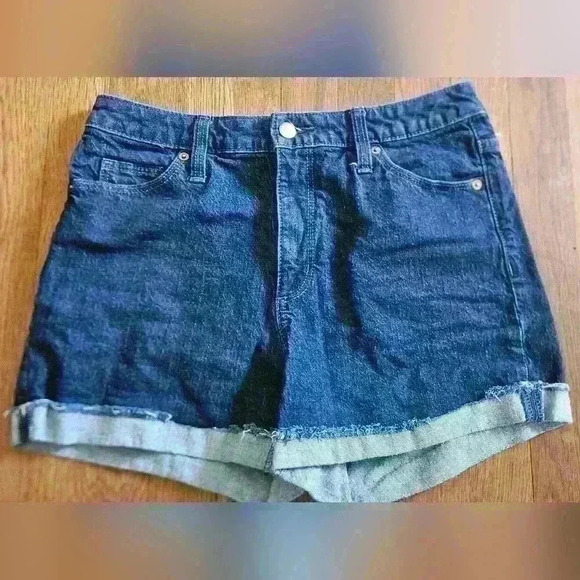 Universal Thread Dark Denim Cuffed Shorts - Picture 1 of 4